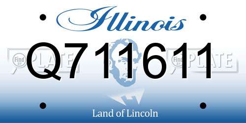 Q711611 Illinois License Plate