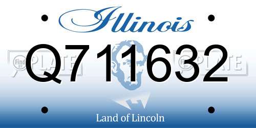 Q711632 Illinois License Plate