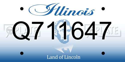 Q711647 Illinois License Plate