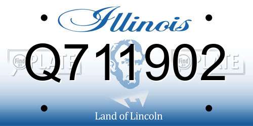 Q711902 Illinois License Plate