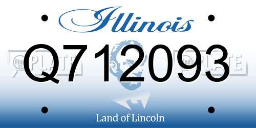 Q712093 Illinois License Plate