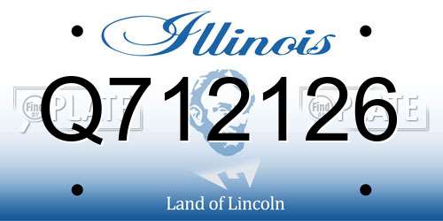 Q712126 Illinois License Plate
