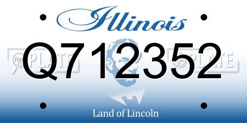 Q712352 Illinois License Plate