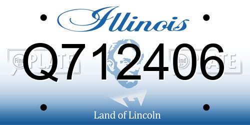 Q712406 Illinois License Plate