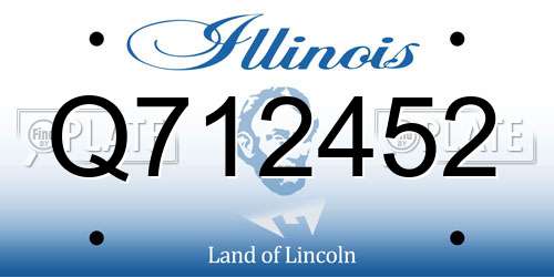 Q712452 Illinois License Plate