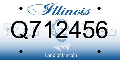 Q712456 Illinois License Plate