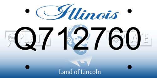 Q712760 Illinois License Plate