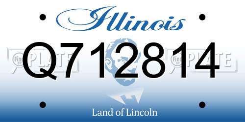 Q712814 Illinois License Plate