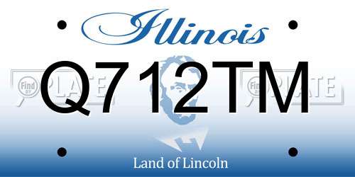 Q712TM Illinois License Plate