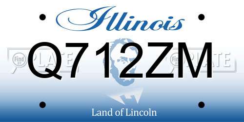Q712ZM Illinois License Plate
