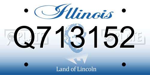 Q713152 Illinois License Plate