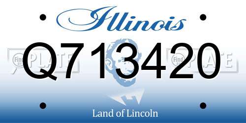 Q713420 Illinois License Plate
