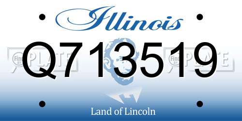 Q713519 Illinois License Plate