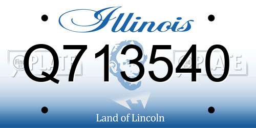 Q713540 Illinois License Plate