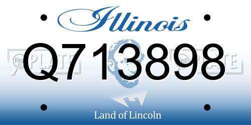 Q713898 Illinois License Plate