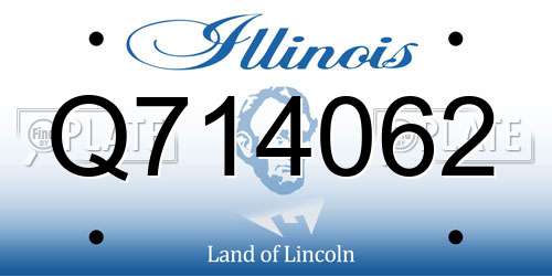 Q714062 Illinois License Plate