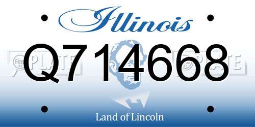 Q714668 Illinois License Plate