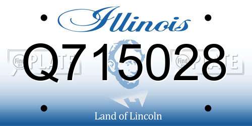 Q715028 Illinois License Plate