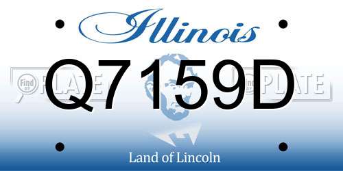 Q7159D Illinois License Plate