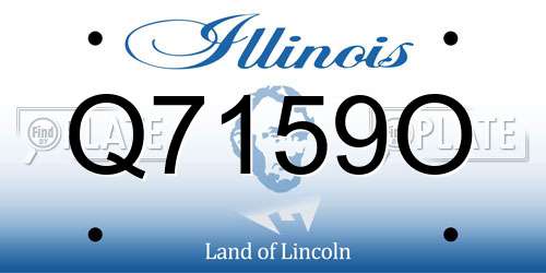 Q7159O Illinois License Plate