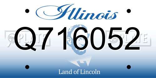 Q716052 Illinois License Plate