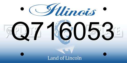 Q716053 Illinois License Plate