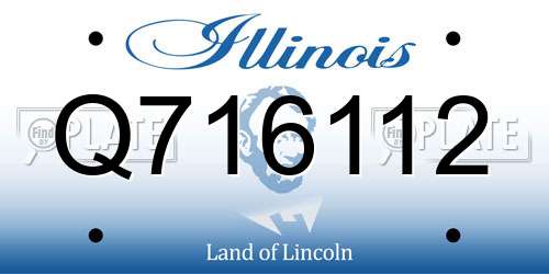 Q716112 Illinois License Plate