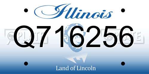 Q716256 Illinois License Plate