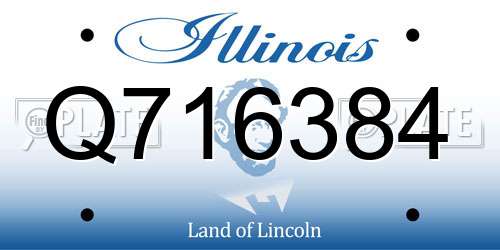 Q716384 Illinois License Plate