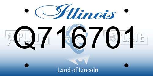 Q716701 Illinois License Plate