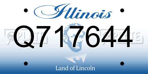 Q717644 Illinois License Plate