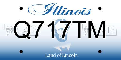Q717TM Illinois License Plate