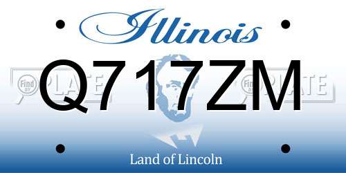 Q717ZM Illinois License Plate