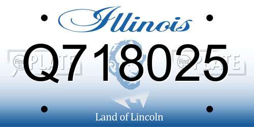 Q718025 Illinois License Plate