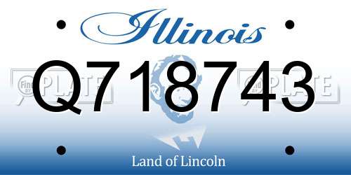 Q718743 Illinois License Plate