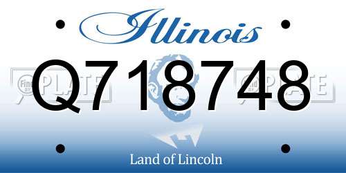 Q718748 Illinois License Plate