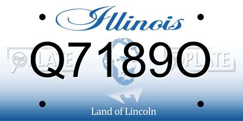 Q7189O Illinois License Plate