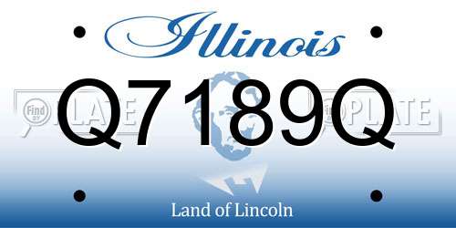 Q7189Q Illinois License Plate