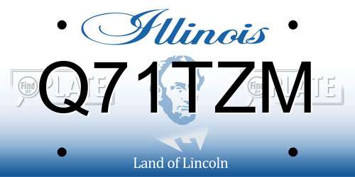 Q71TZM Illinois License Plate