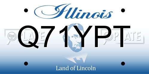 Q71YPT Illinois License Plate