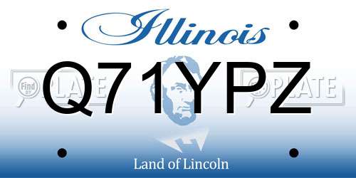 Q71YPZ Illinois License Plate