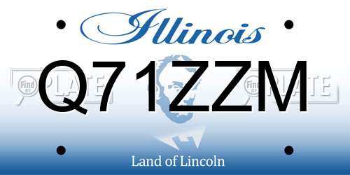 Q71ZZM Illinois License Plate