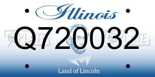 Q720032 Illinois License Plate