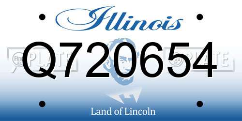 Q720654 Illinois License Plate