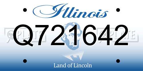 Q721642 Illinois License Plate