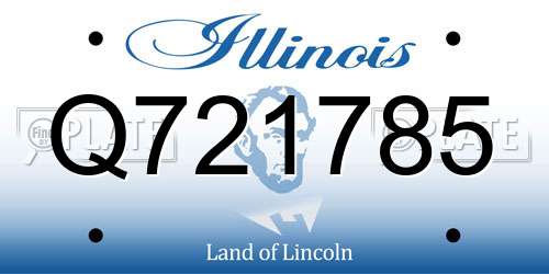 Q721785 Illinois License Plate