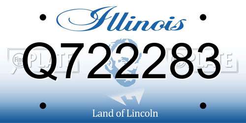 Q722283 Illinois License Plate