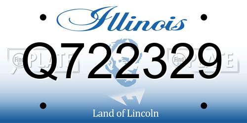 Q722329 Illinois License Plate