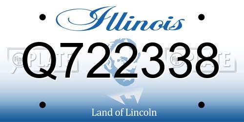 Q722338 Illinois License Plate