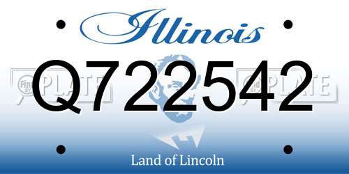 Q722542 Illinois License Plate